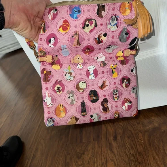Dooney & Bourke Pink Disney Characters Foldover Crossbody Bag - Picture 7 of 14